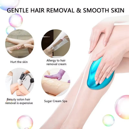 Nano Crystal Painless and Easy Hair Remover Washable Reusable Hair Removal Tools Glass Foot Scrubber Foot Plate File Skin Care
